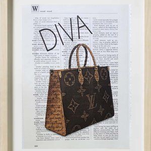 DIVA - Dictionary PRINT Art Wall Decor Hanging Poster Home